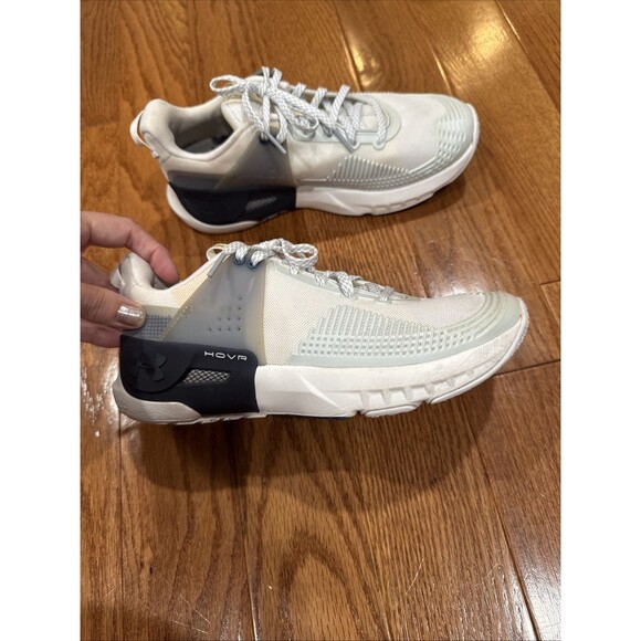 Under Armour HOVR APEX Running Shoes Womens Size 7.5 White Gray - Picture 2 of 8